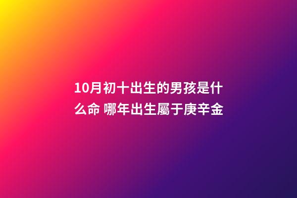 10月初十出生的男孩是什么命 哪年出生屬于庚辛金-第1張-觀點-玄機派